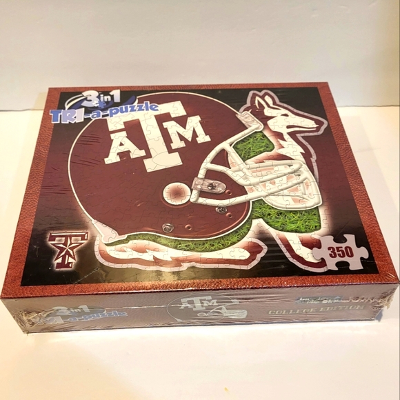 Texas A&M Puzzle Tri-a-Puzzle 3 in 1 puzzle Football - Picture 2 of 6